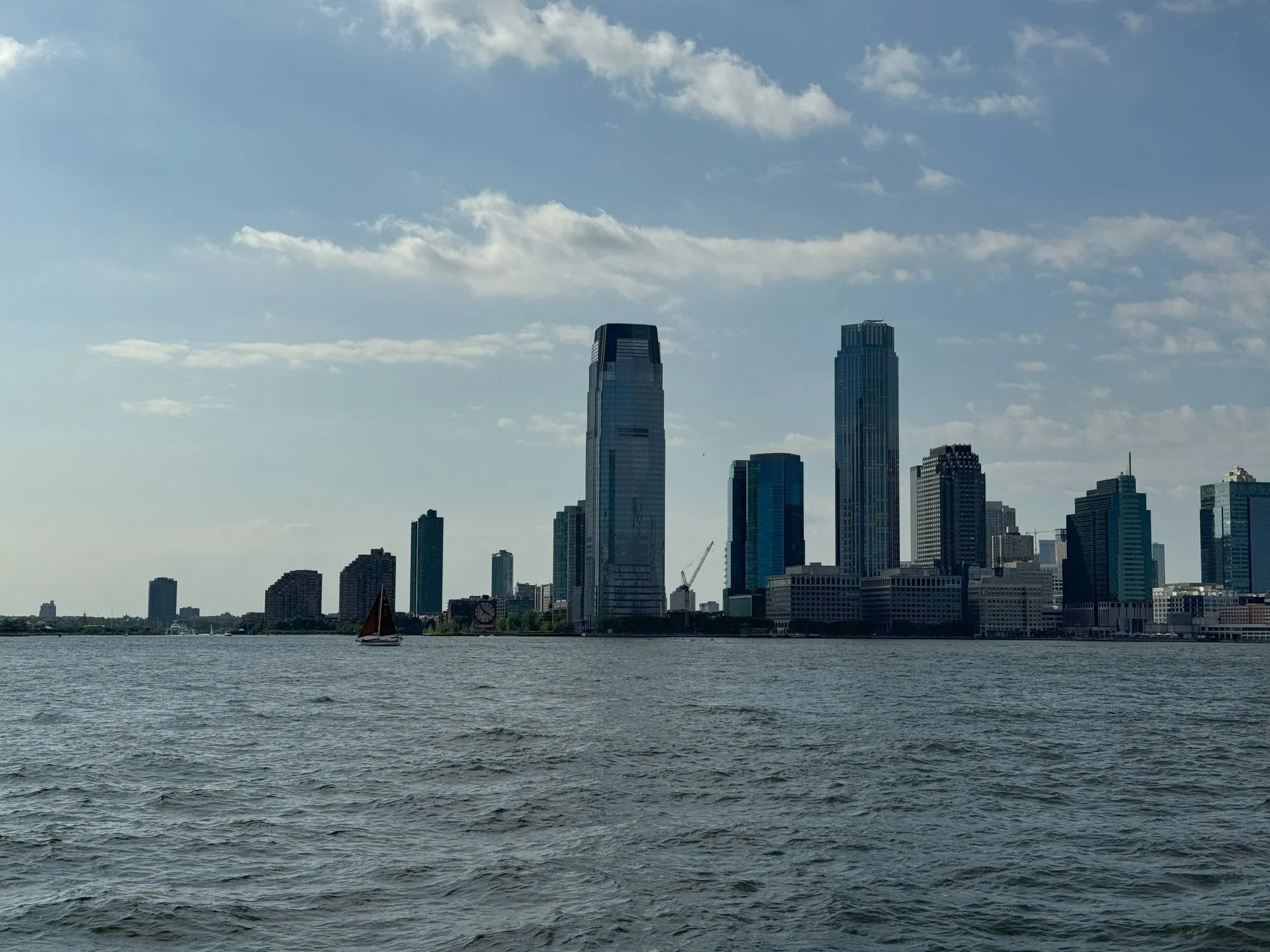 The Jersey City skyline from Lower Manhattan
